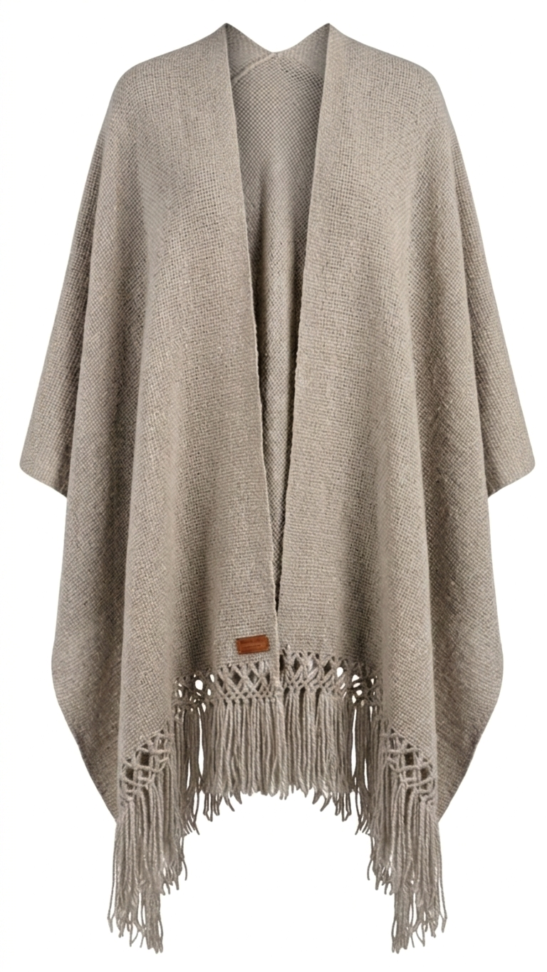 RUANA PAMPA NUDE/ BEIGE/ GRIS - Imagen 3